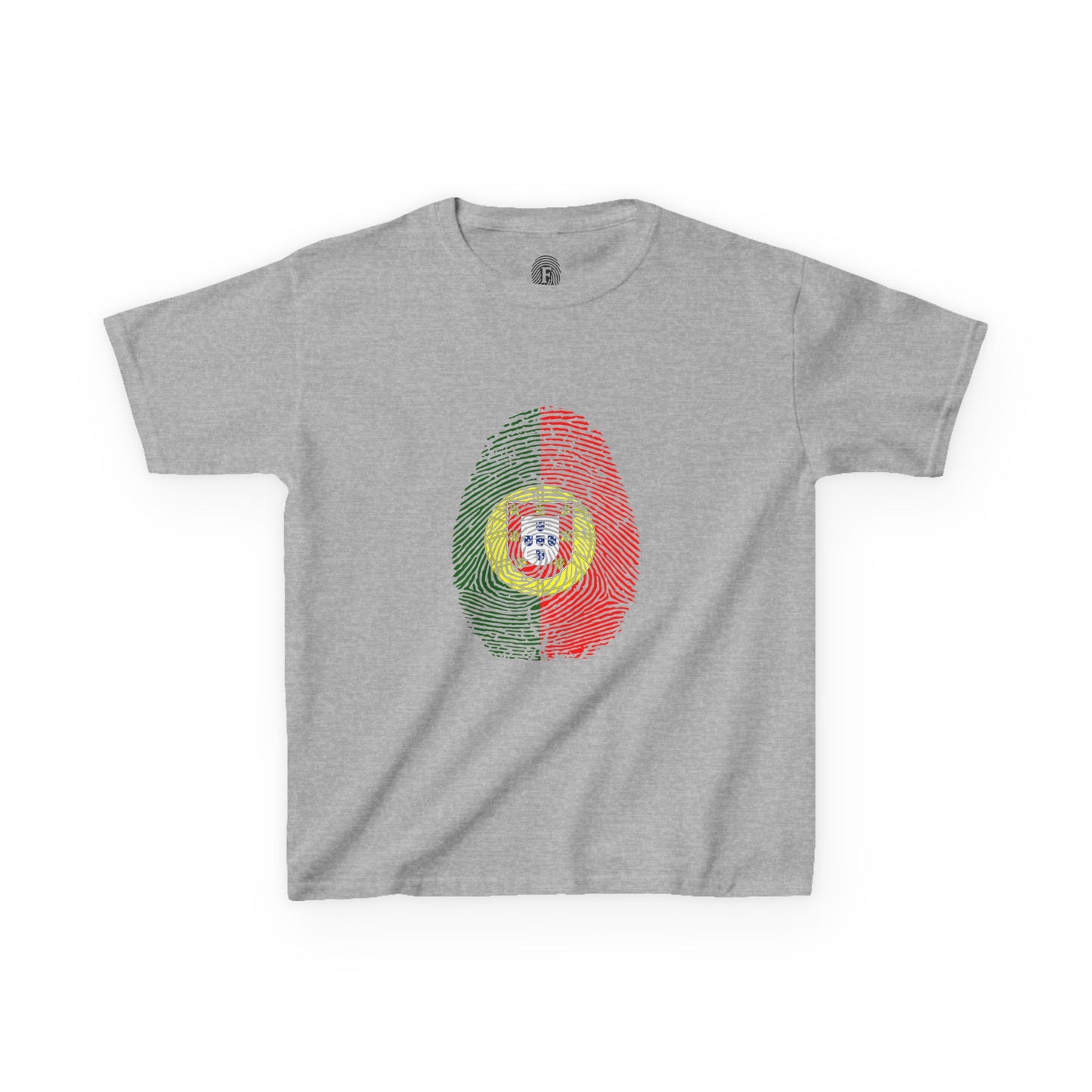 PORTUGAL Fingerprint flag Soccer World Cup Fan T-Shirt (KIDS - UNISEX)