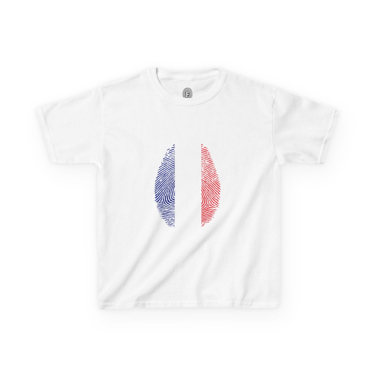 FRANCE Fingerprint flag Soccer World Cup Fan T-Shirt (KIDS - UNISEX)