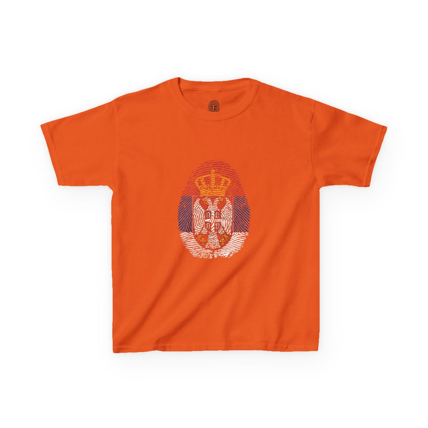 SERBIA Fingerprint flag Soccer World Cup Fan T-Shirt (KIDS - UNISEX)