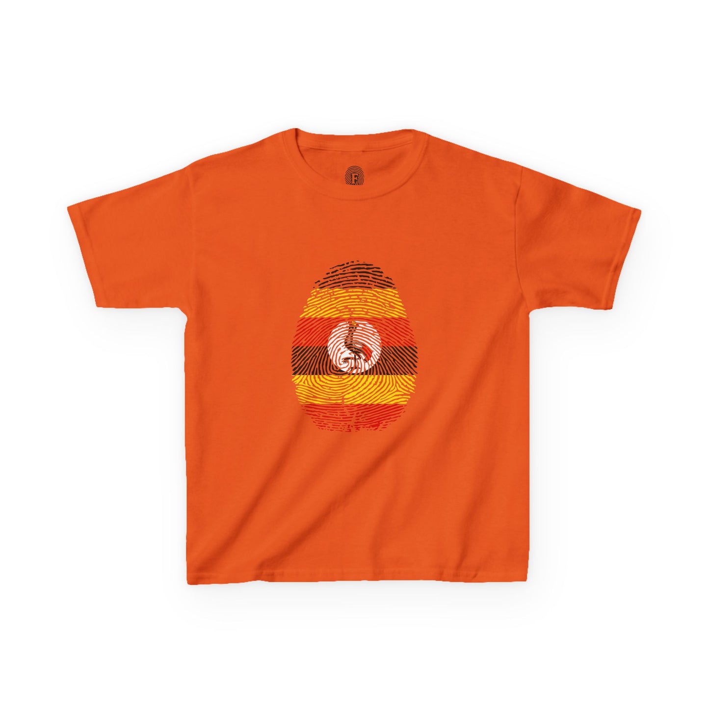 UGANDA Fingerprint flag Soccer World Cup Fan T-Shirt (KIDS - UNISEX)