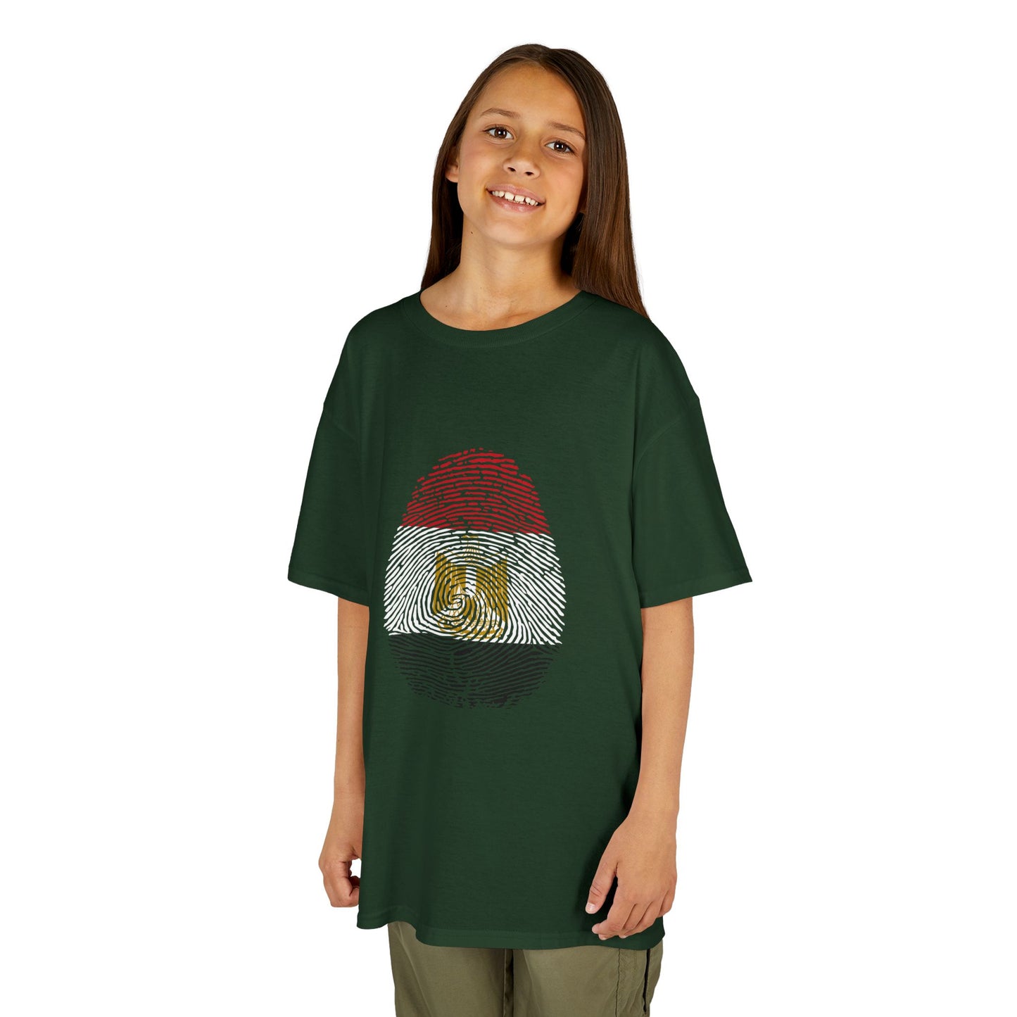 EGYPT Fingerprint flag Soccer World Cup Fan T-Shirt (KIDS - UNISEX)