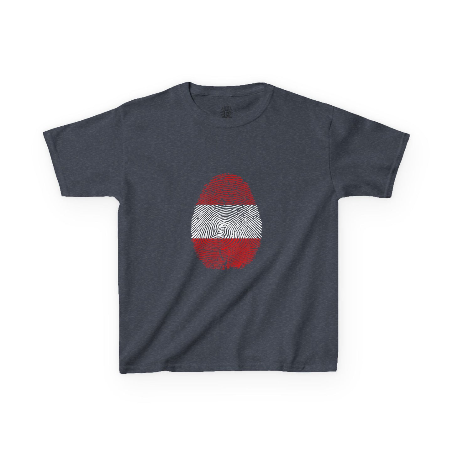 AUSTRIA Fingerprint flag Soccer World Cup Fan T-Shirt (KIDS - UNISEX)