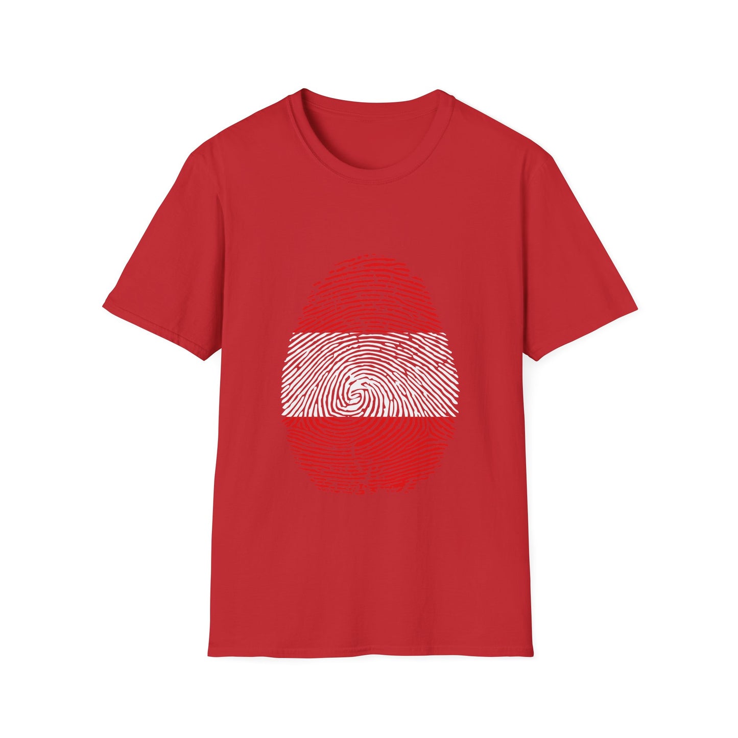 AUSTRIA Fingerprint flag Soccer World Cup Fan T-Shirt (WOMEN)