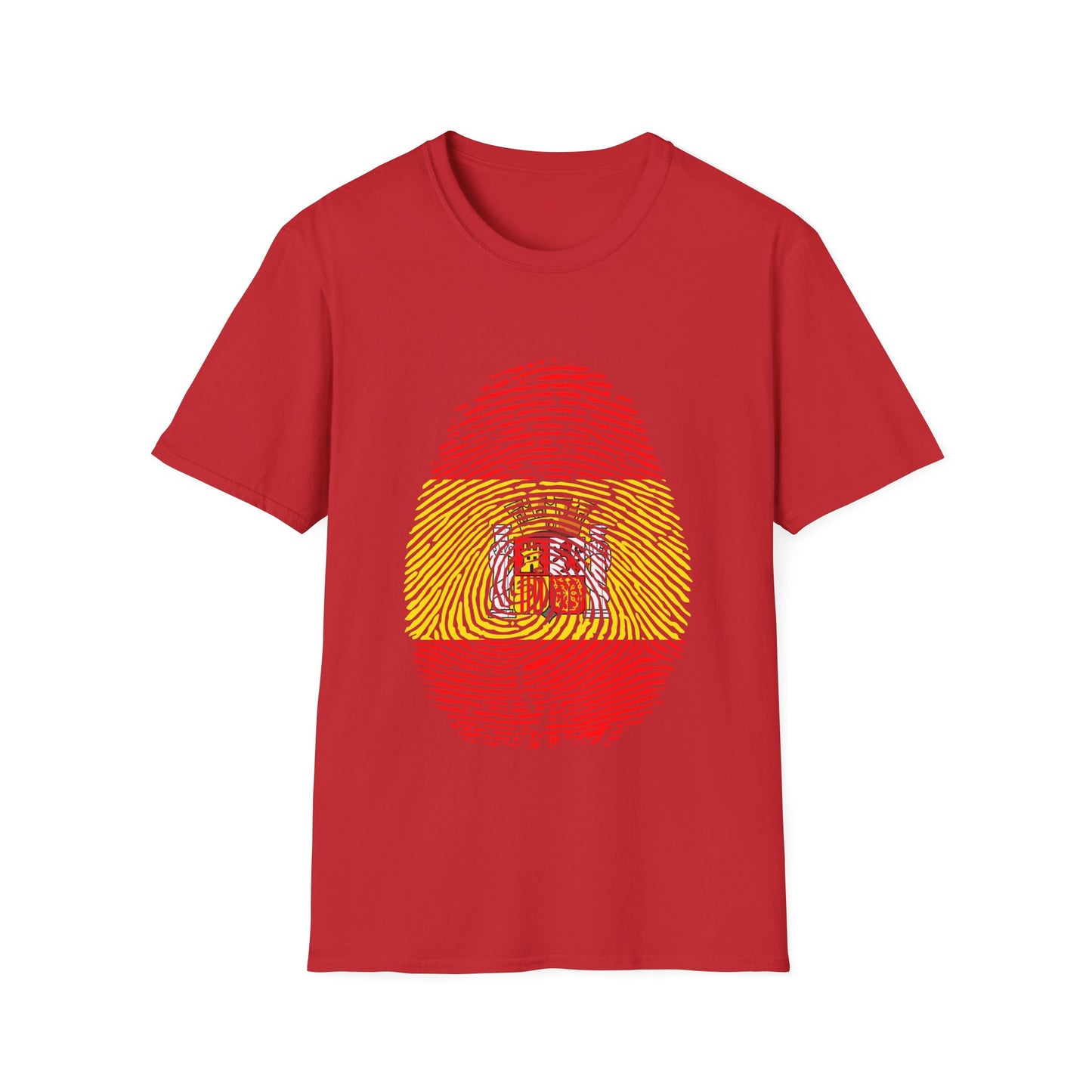 SPAIN Fingerprint flag Soccer World Cup Fan T-Shirt (WOMEN)