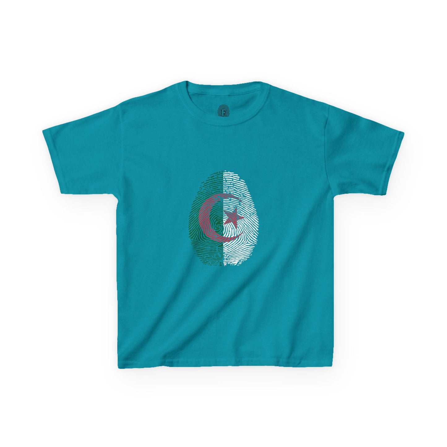 ALGERIA Fingerprint flag Soccer World Cup Fan T-Shirt (KIDS - UNISEX)