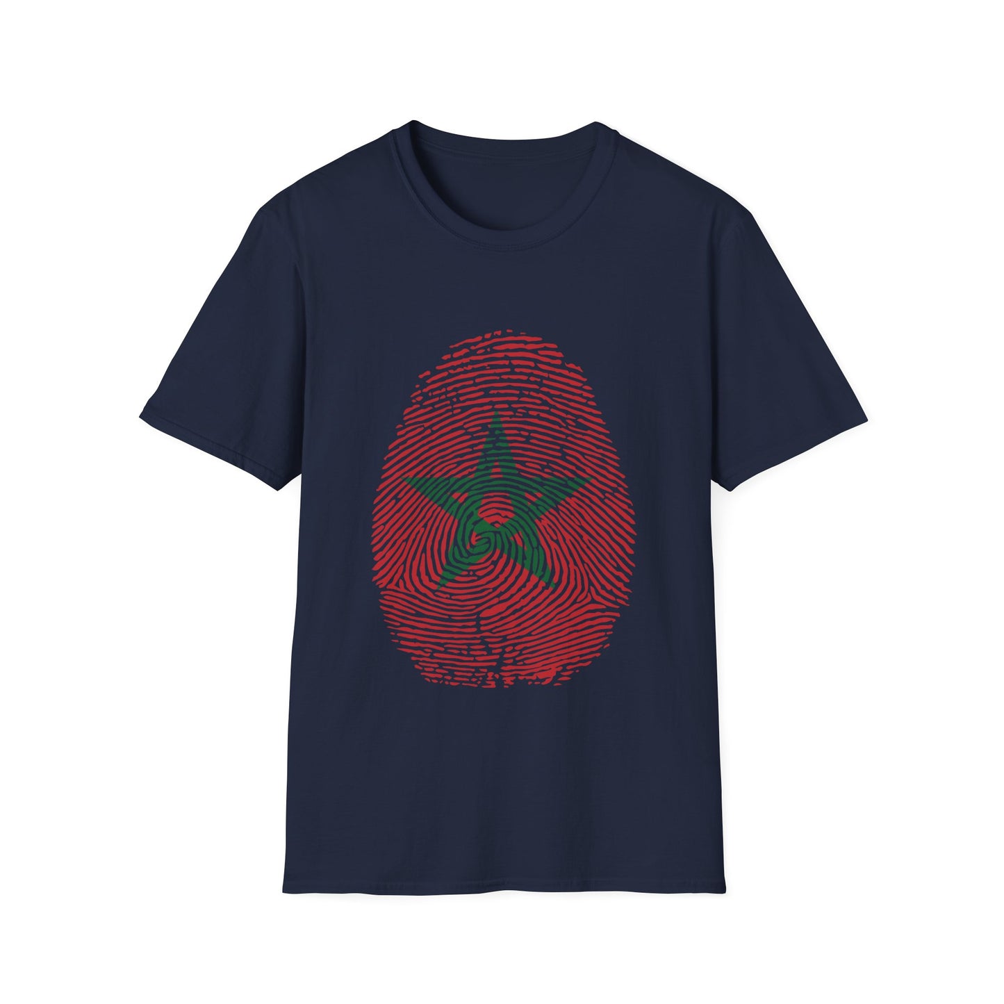 MOROCCO Fingerprint flag Soccer World Cup Fan T-Shirt (WOMEN)