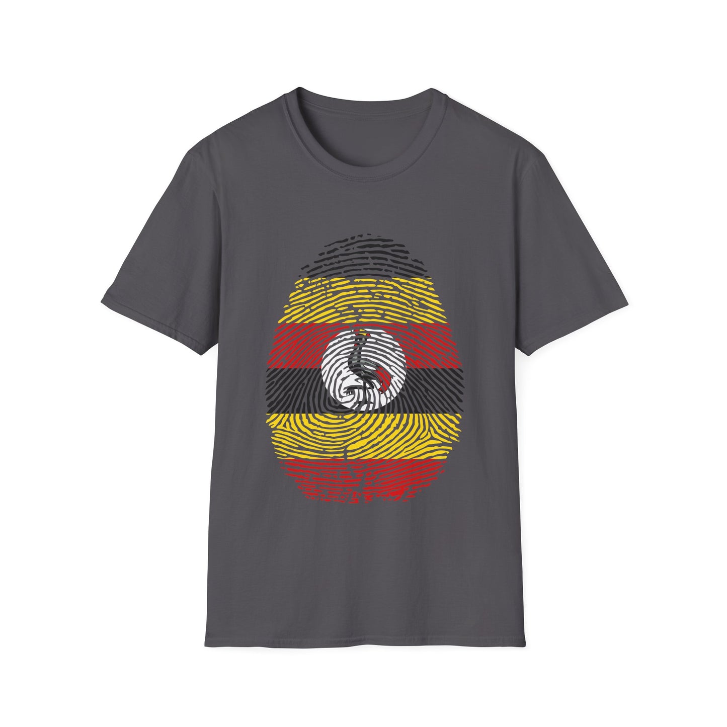 UGANDA Fingerprint flag Soccer World Cup Fan T-Shirt (WOMEN)