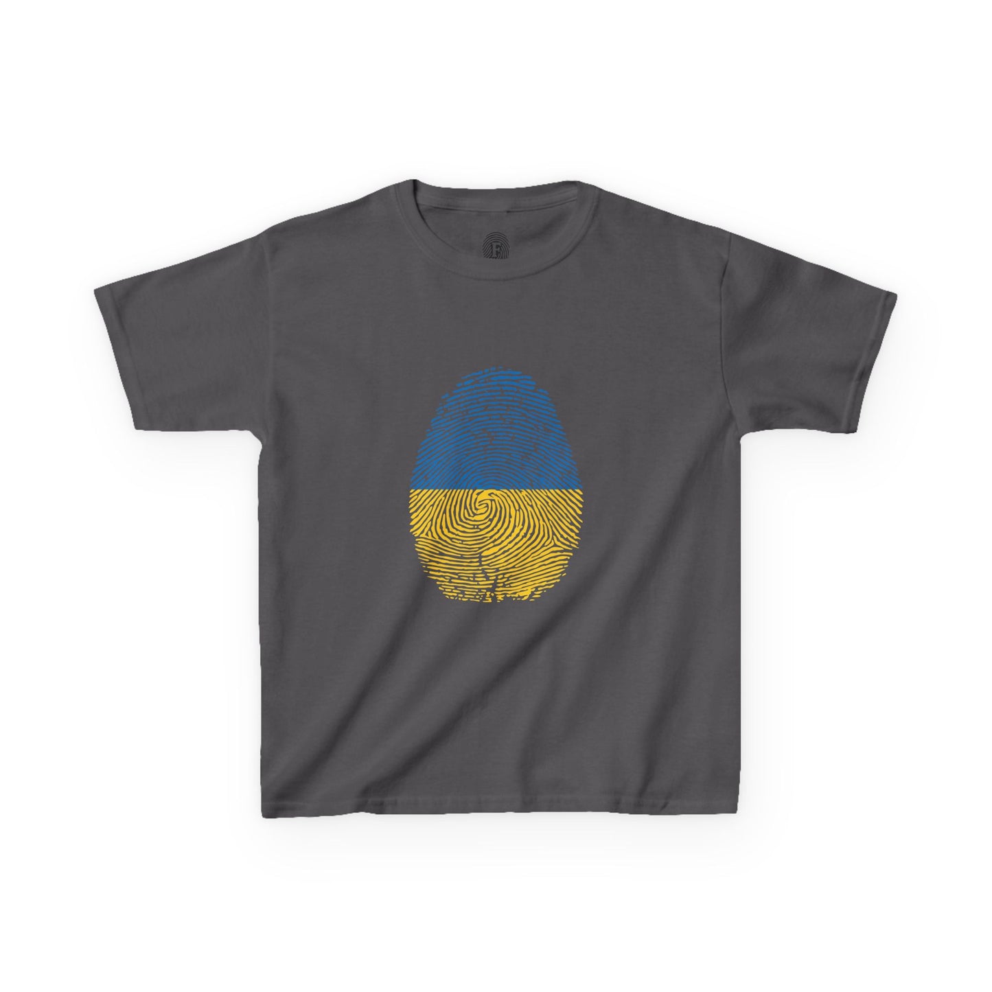 UKRAINE Fingerprint flag Soccer World Cup Fan T-Shirt (KIDS - UNISEX)
