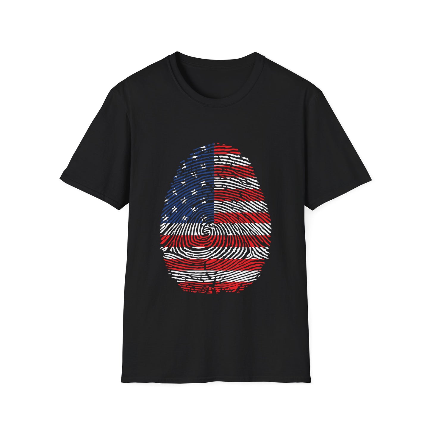 USA Fingerprint flag Soccer World Cup Fan T-Shirt (WOMEN)