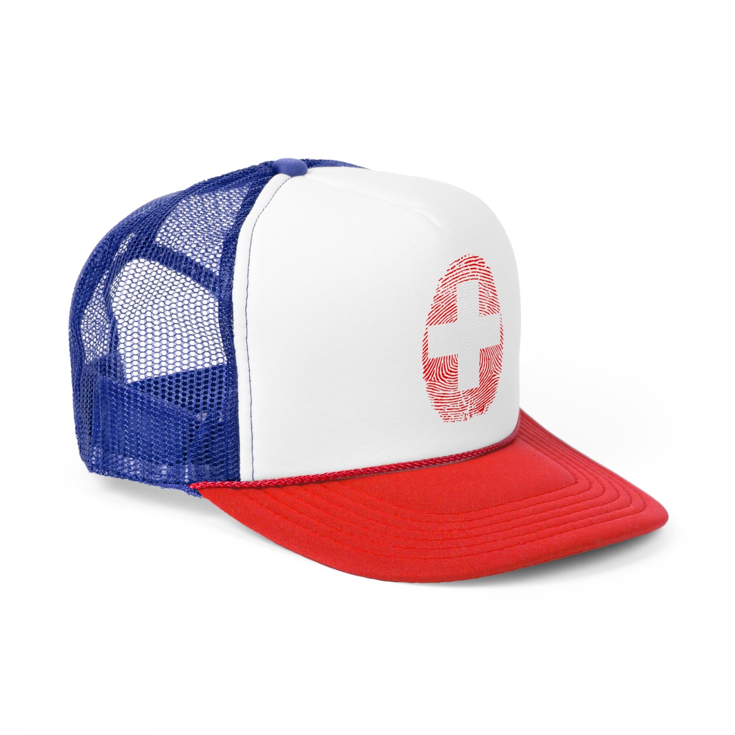 SWITZERLAND Fingerprint flag Soccer World Cup Fan Hat (UNISEX)