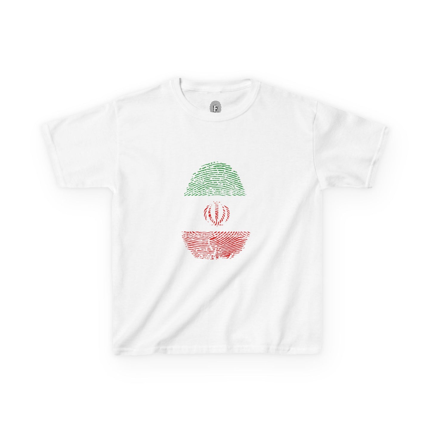 IRAN (I.R) Fingerprint flag Soccer World Cup Fan T-Shirt (KIDS - UNISEX)