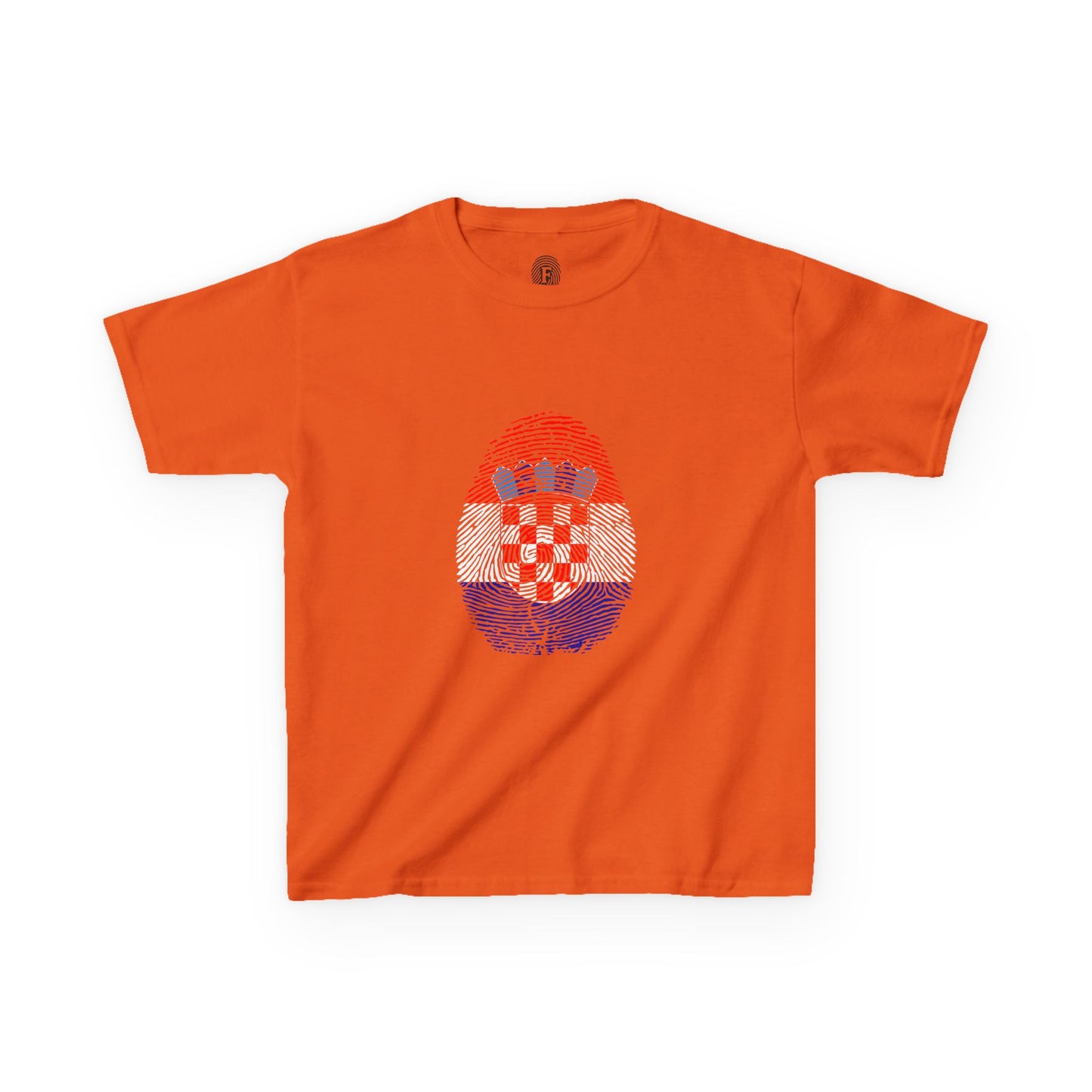 CROATIA Fingerprint flag Soccer World Cup Fan T-Shirt (KIDS - UNISEX)