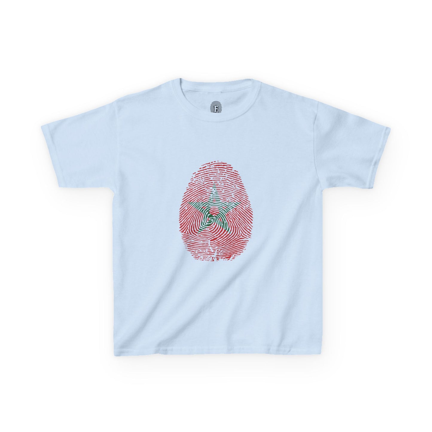 MOROCCO Fingerprint flag Soccer World Cup Fan T-Shirt (KIDS - UNISEX)