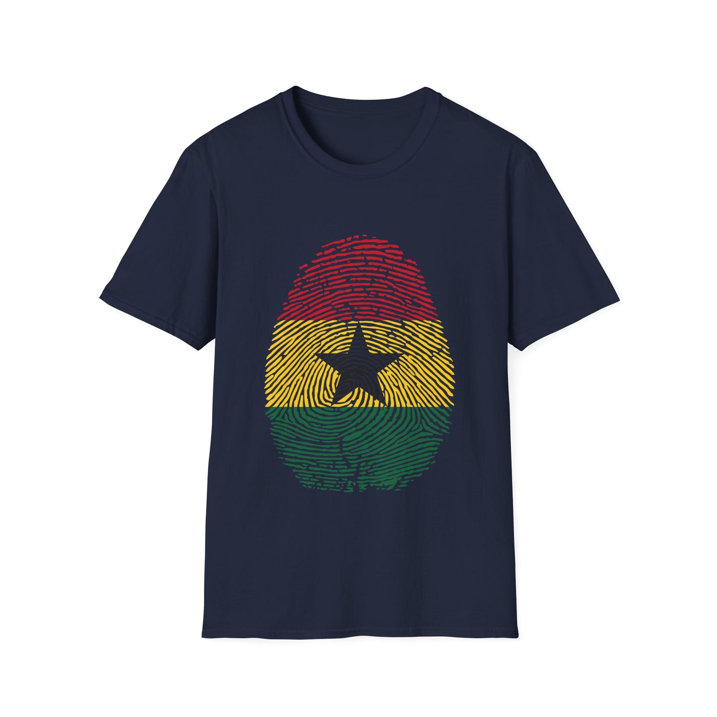 GHANA Fingerprint flag Soccer World Cup Fan T-Shirt (MEN)