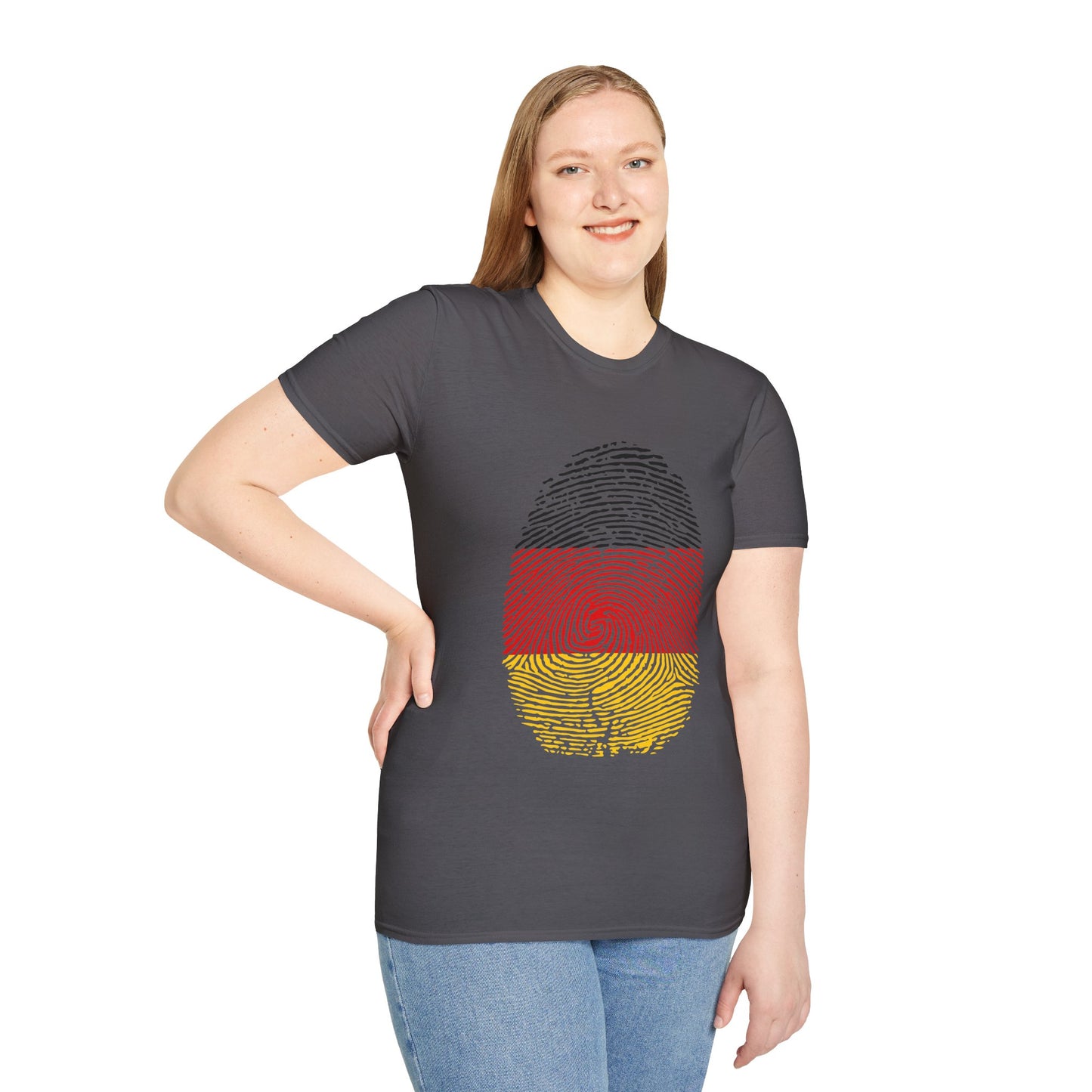 GERMANY Fingerprint flag Soccer World Cup Fan T-Shirt (WOMEN)