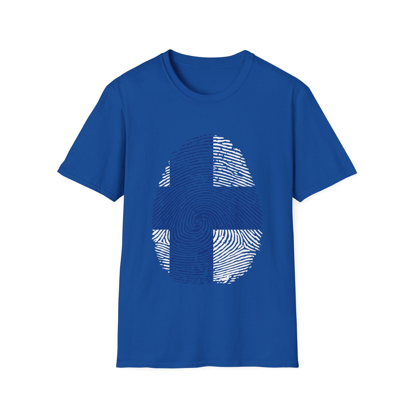 FINLAND Fingerprint flag Soccer World Cup Fan T-Shirt (WOMEN)