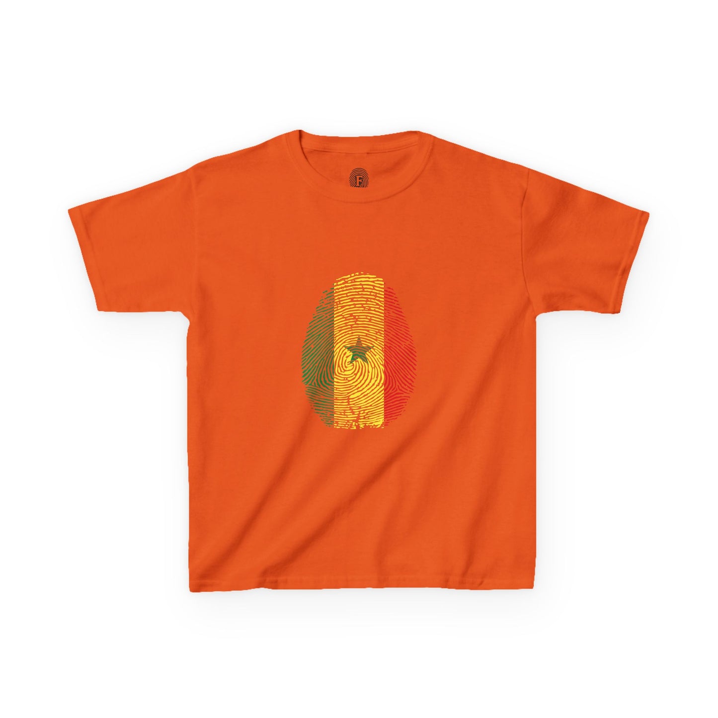SENEGAL Fingerprint flag Soccer World Cup Fan T-Shirt (KIDS - UNISEX)