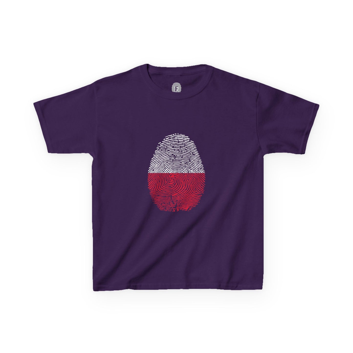 POLAND Fingerprint flag Soccer World Cup Fan T-Shirt (KIDS - UNISEX)