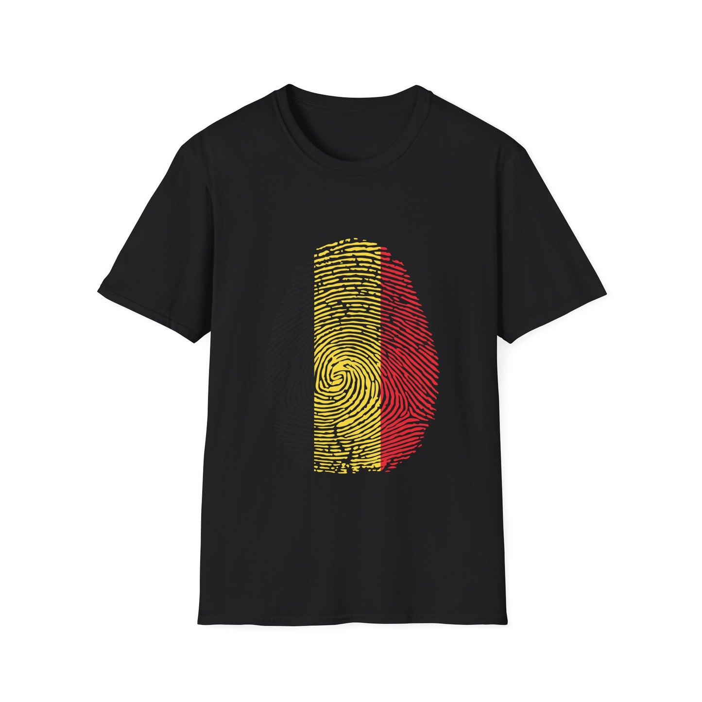 BELGIUM Fingerprint flag Soccer World Cup Fan T-Shirt (WOMEN)