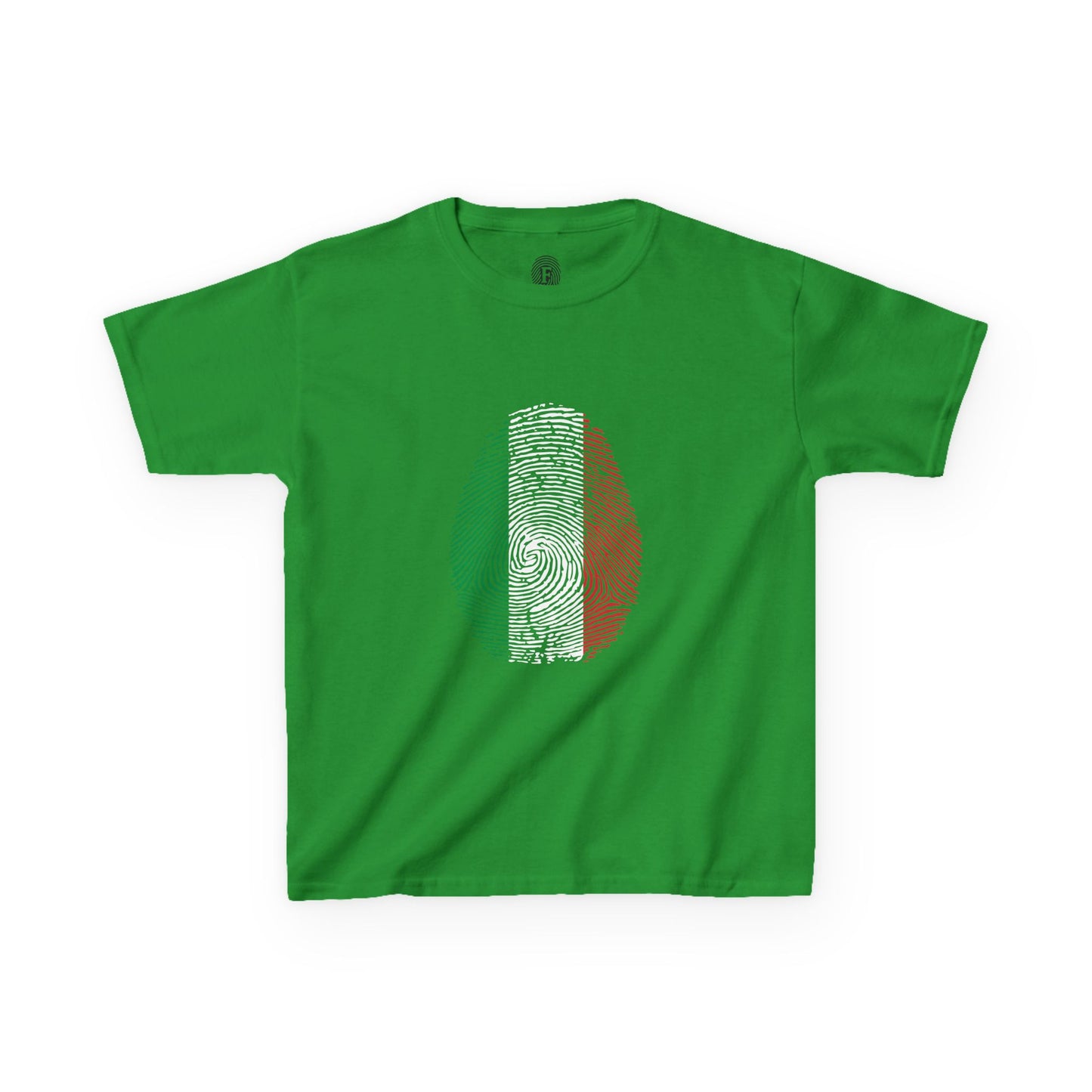 ITALY Fingerprint flag Soccer World Cup Fan T-Shirt (KIDS - UNISEX)
