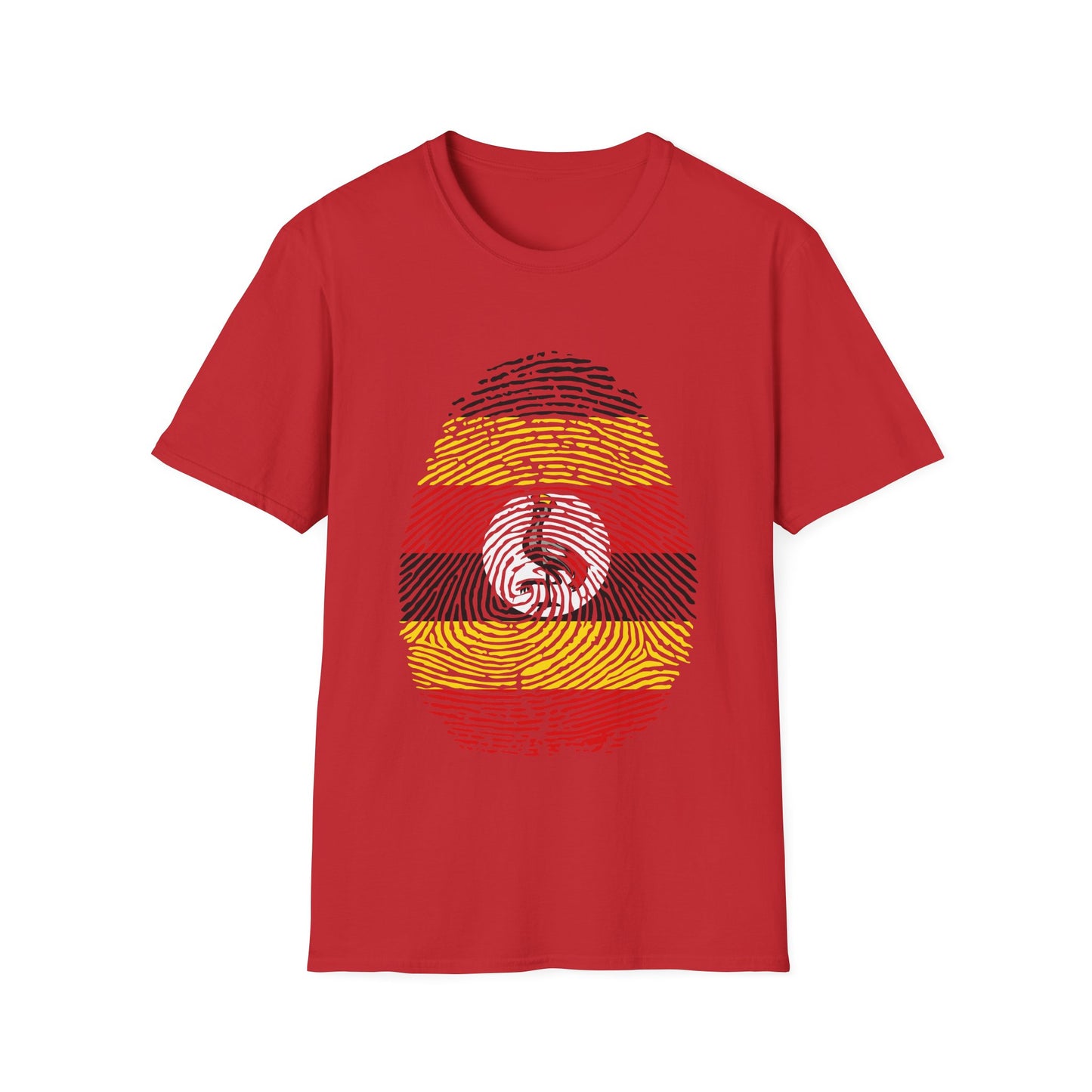 UGANDA Fingerprint flag Soccer World Cup Fan T-Shirt (WOMEN)