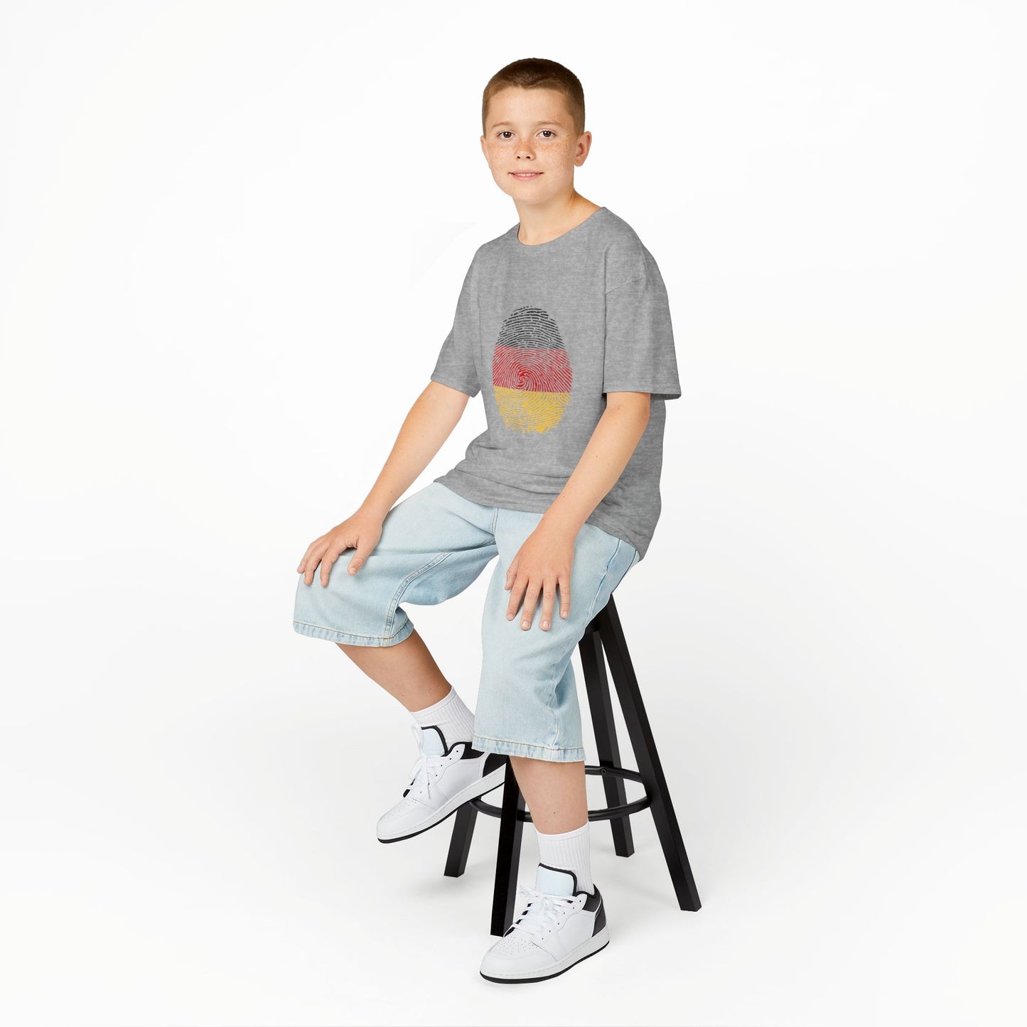 GERMANY Fingerprint flag Soccer World Cup Fan T-Shirt (KIDS - UNISEX)