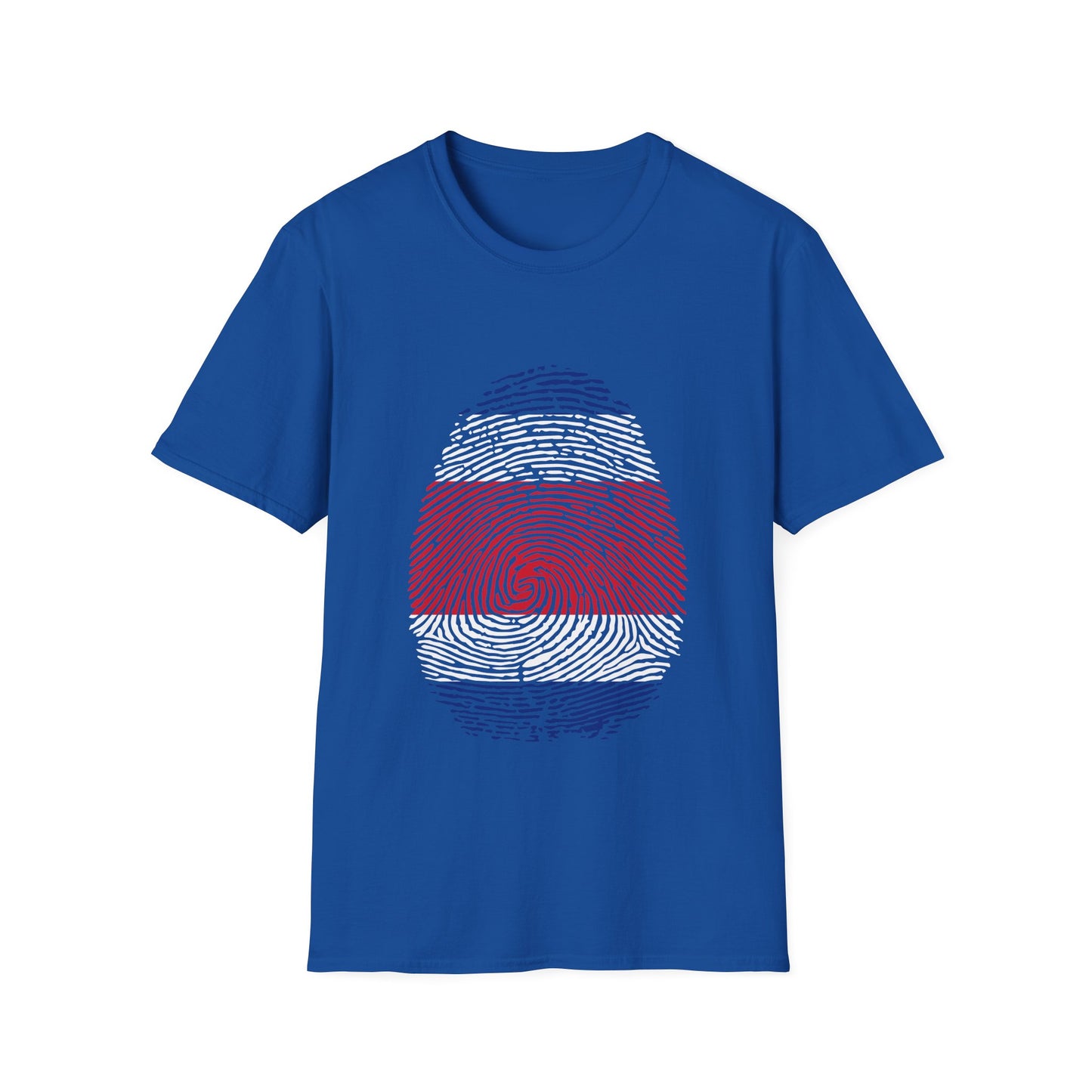 COSTA RICA Fingerprint flag Soccer World Cup Fan T-Shirt (WOMEN)