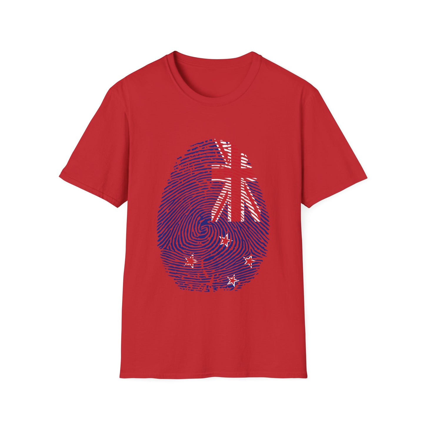 NEW ZEALAND Fingerprint flag Soccer World Cup Fan T-Shirt (WOMEN)