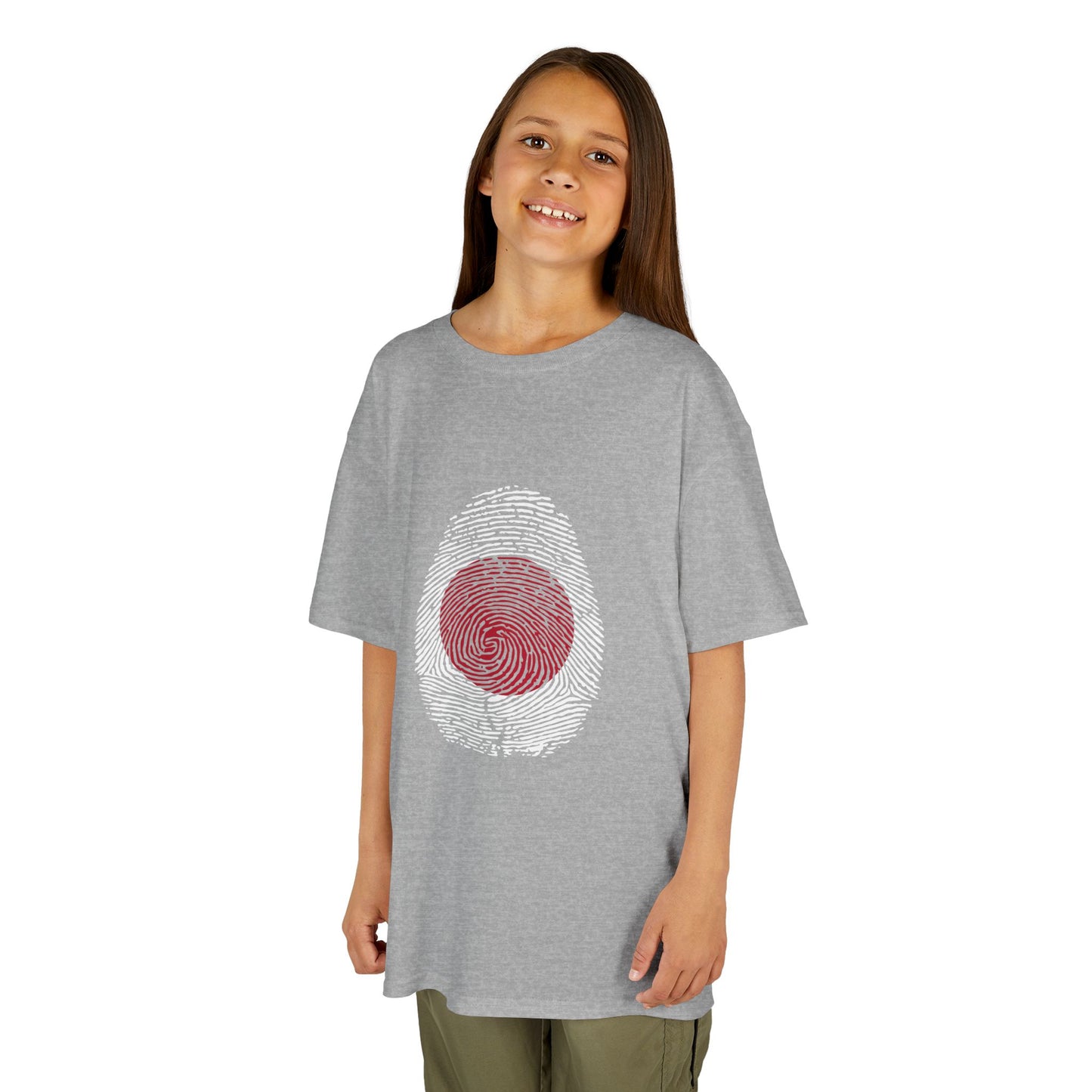 JAPAN Fingerprint flag Soccer World Cup Fan T-Shirt (KIDS - UNISEX)