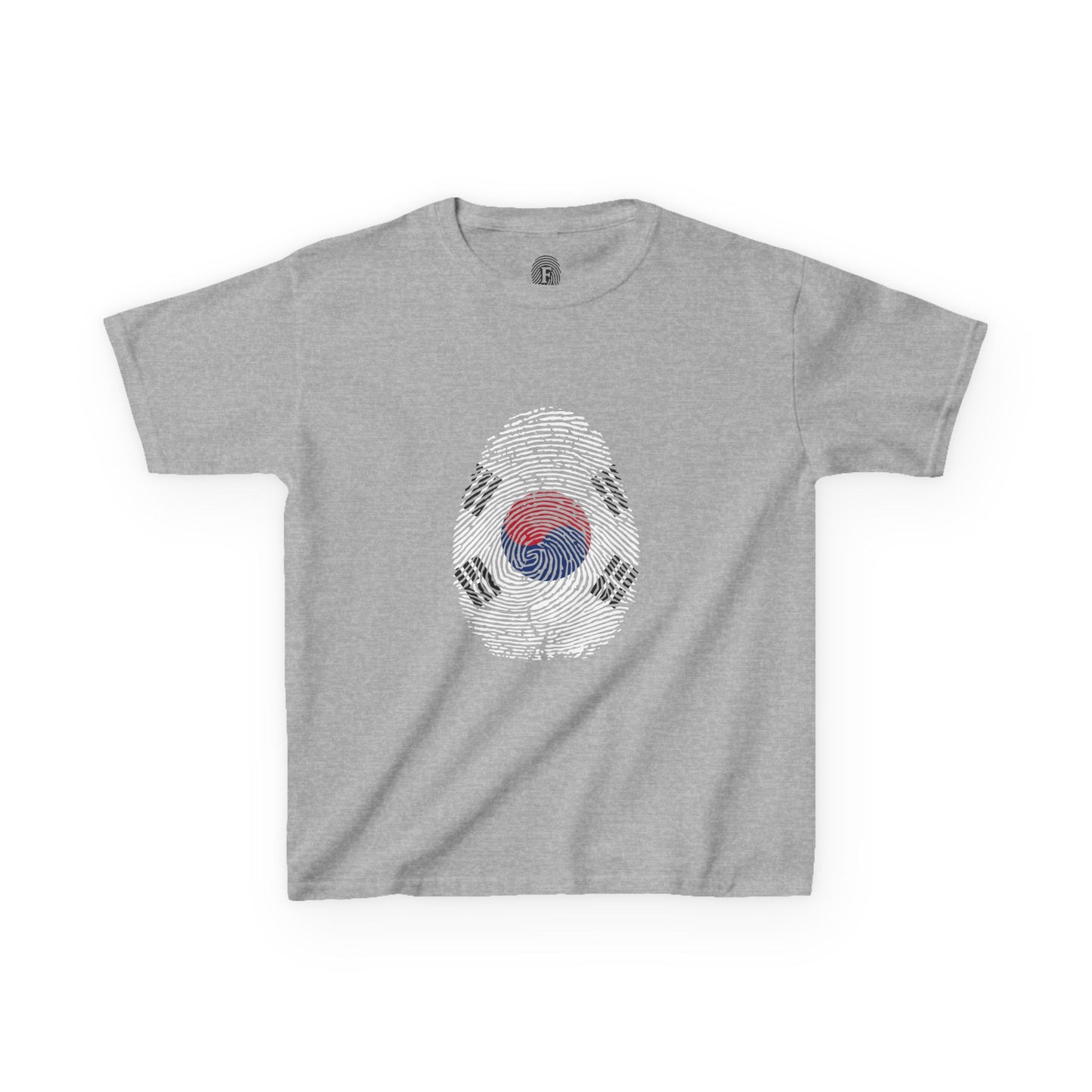SOUTH KOREA Fingerprint flag Soccer World Cup Fan T-Shirt (KIDS - UNISEX)