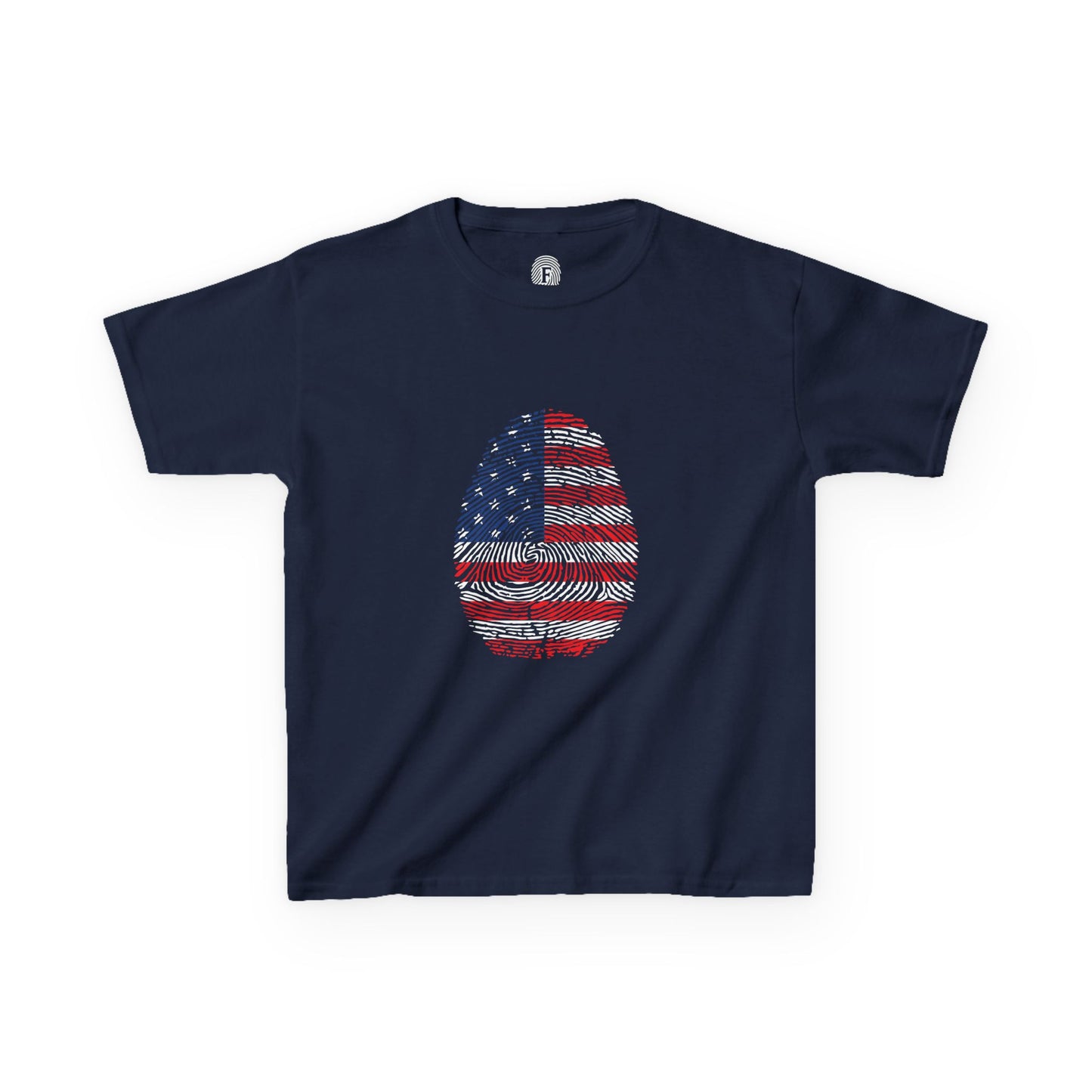USA Fingerprint flag Soccer World Cup Fan T-Shirt (KIDS - UNISEX)