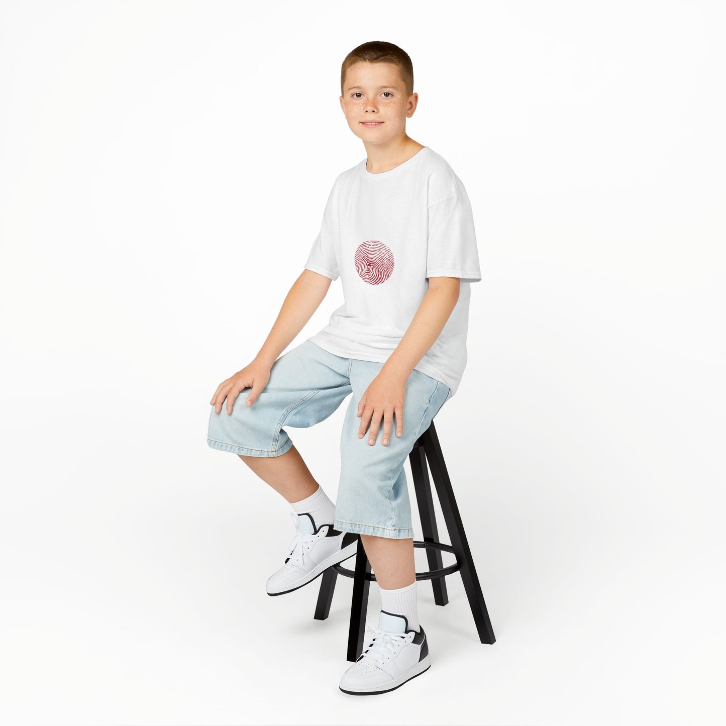 JAPAN Fingerprint flag Soccer World Cup Fan T-Shirt (KIDS - UNISEX)
