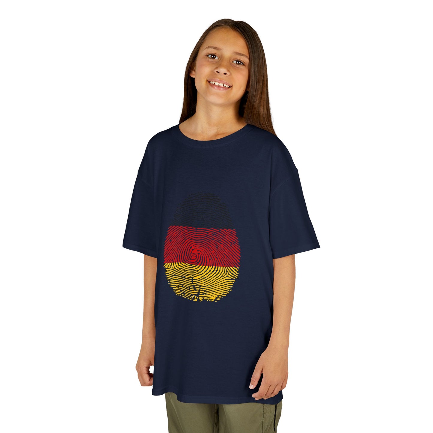 GERMANY Fingerprint flag Soccer World Cup Fan T-Shirt (KIDS - UNISEX)