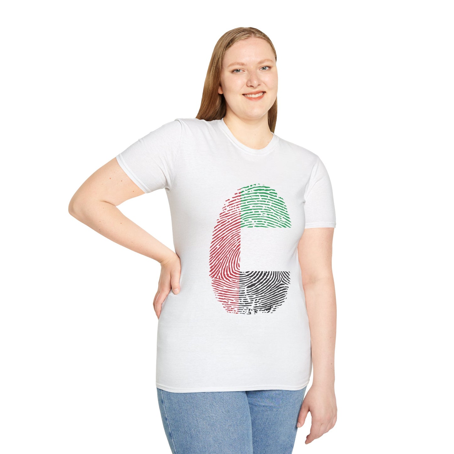 UAE Fingerprint flag Soccer World Cup Fan T-Shirt (WOMEN)