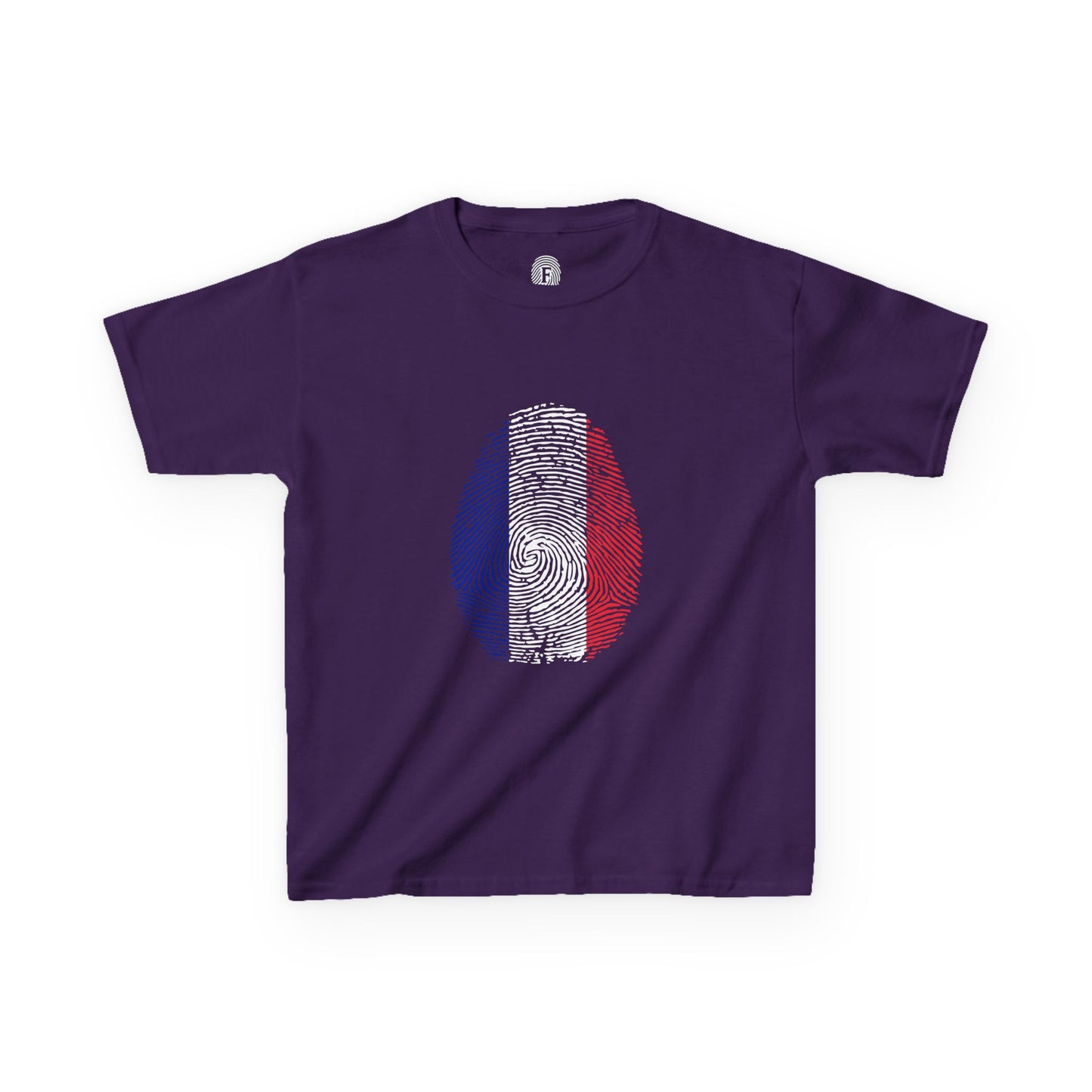 FRANCE Fingerprint flag Soccer World Cup Fan T-Shirt (KIDS - UNISEX)