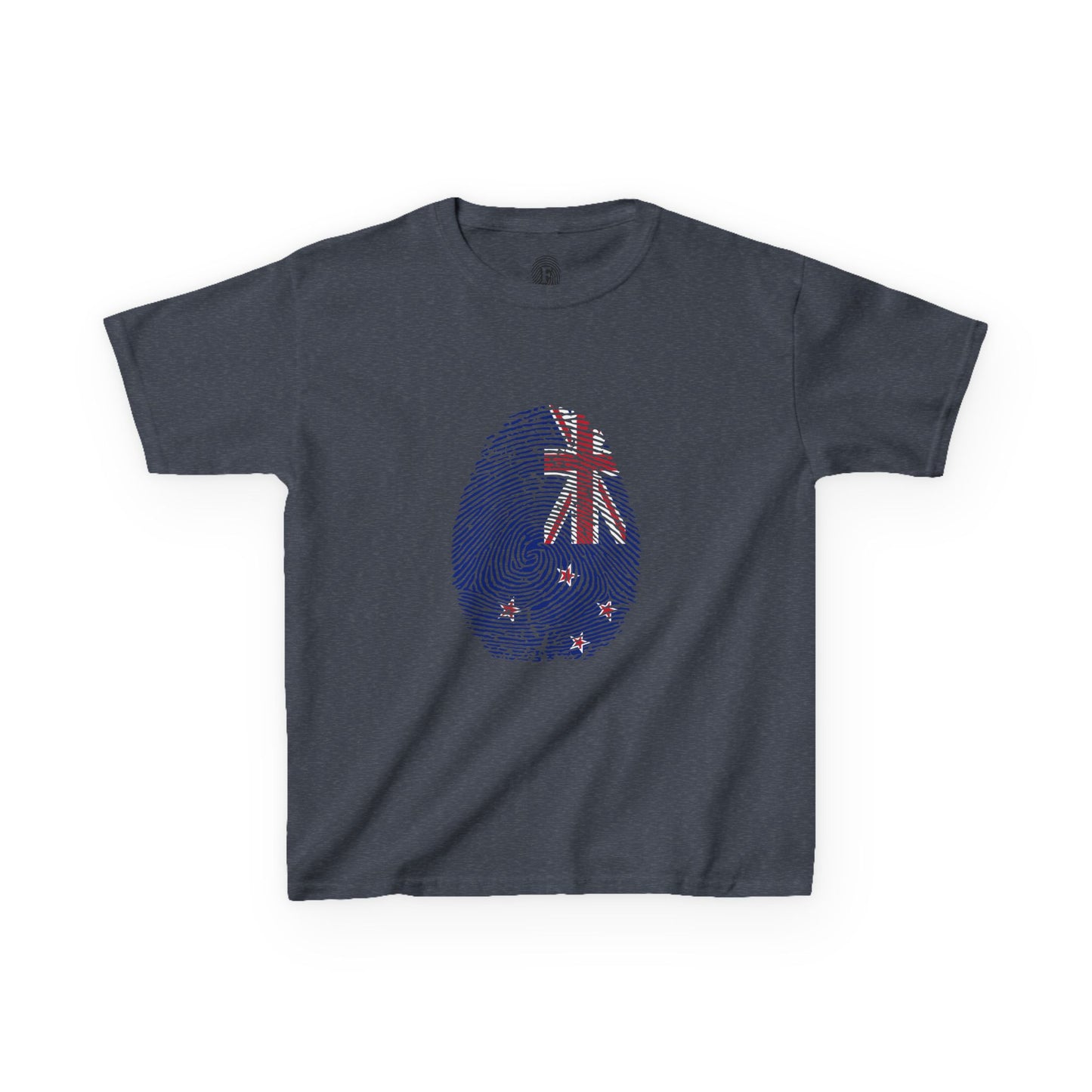 NEW ZEALAND Fingerprint flag Soccer World Cup Fan T-Shirt (KIDS - UNISEX)