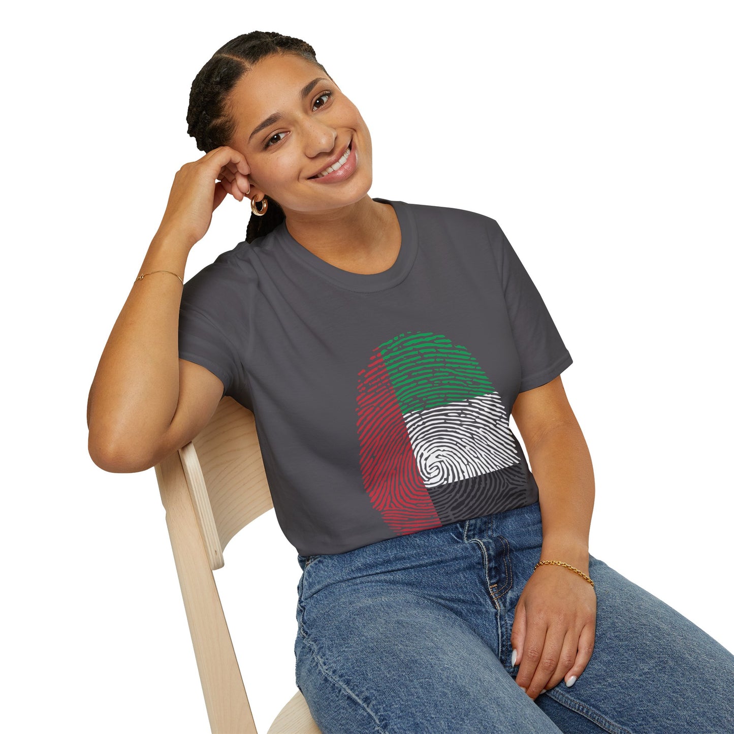 UAE Fingerprint flag Soccer World Cup Fan T-Shirt (WOMEN)