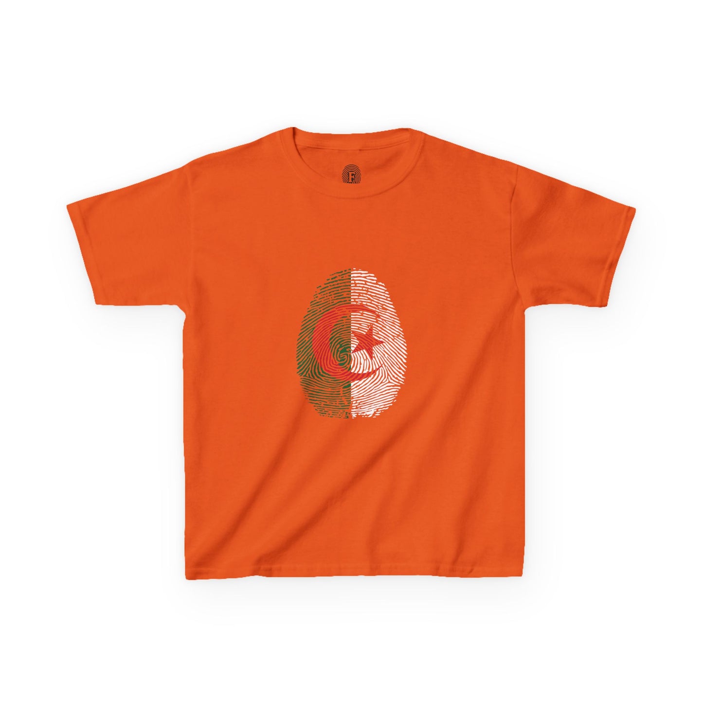 ALGERIA Fingerprint flag Soccer World Cup Fan T-Shirt (KIDS - UNISEX)