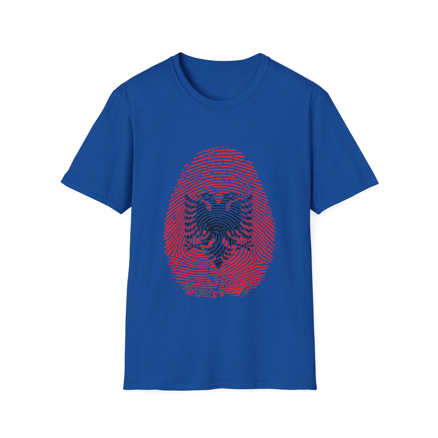 ALBANIA Fingerprint flag Soccer World Cup Fan T-Shirt (MEN)