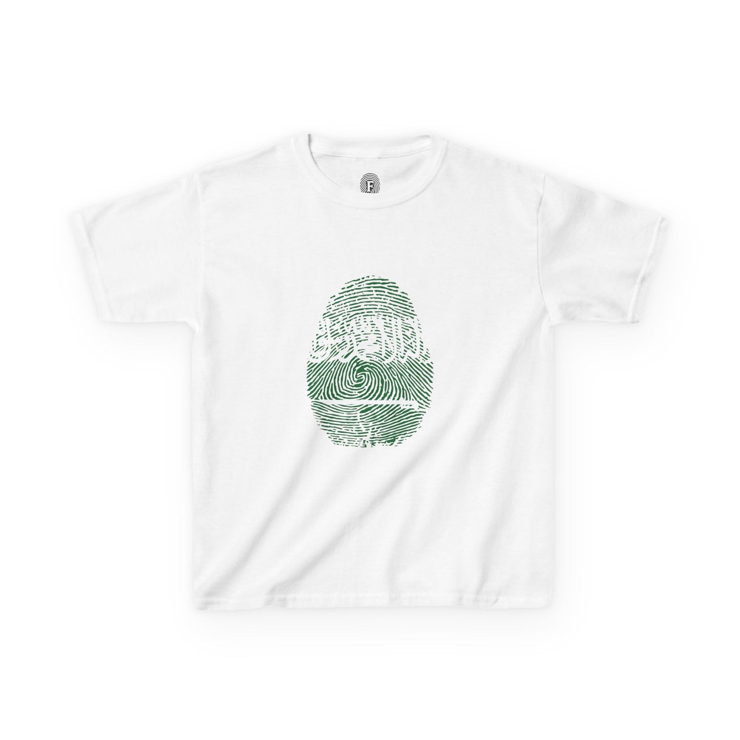SAUDI ARABIA Fingerprint flag Soccer World Cup Fan T-Shirt (KIDS - UNISEX)