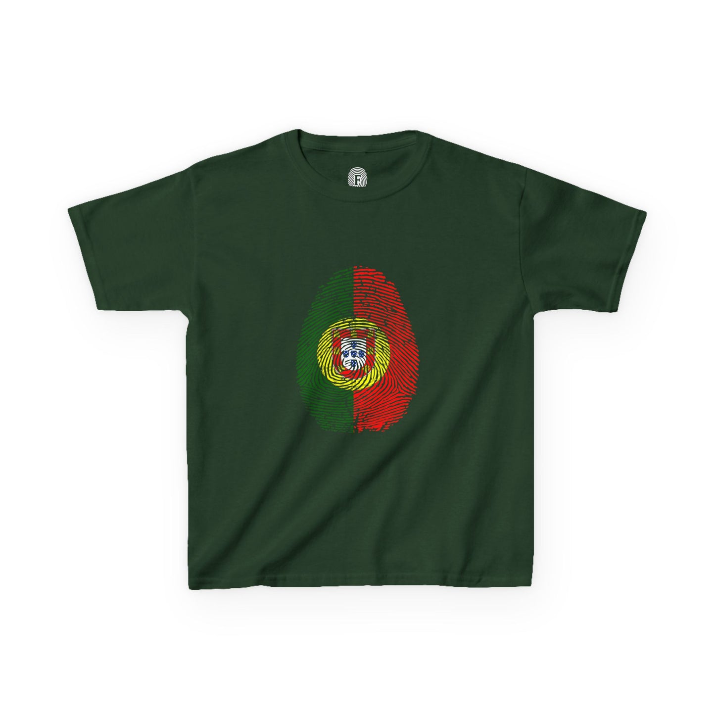 PORTUGAL Fingerprint flag Soccer World Cup Fan T-Shirt (KIDS - UNISEX)
