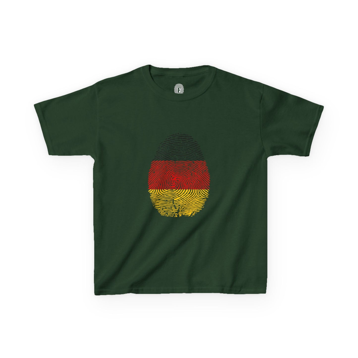 GERMANY Fingerprint flag Soccer World Cup Fan T-Shirt (KIDS - UNISEX)