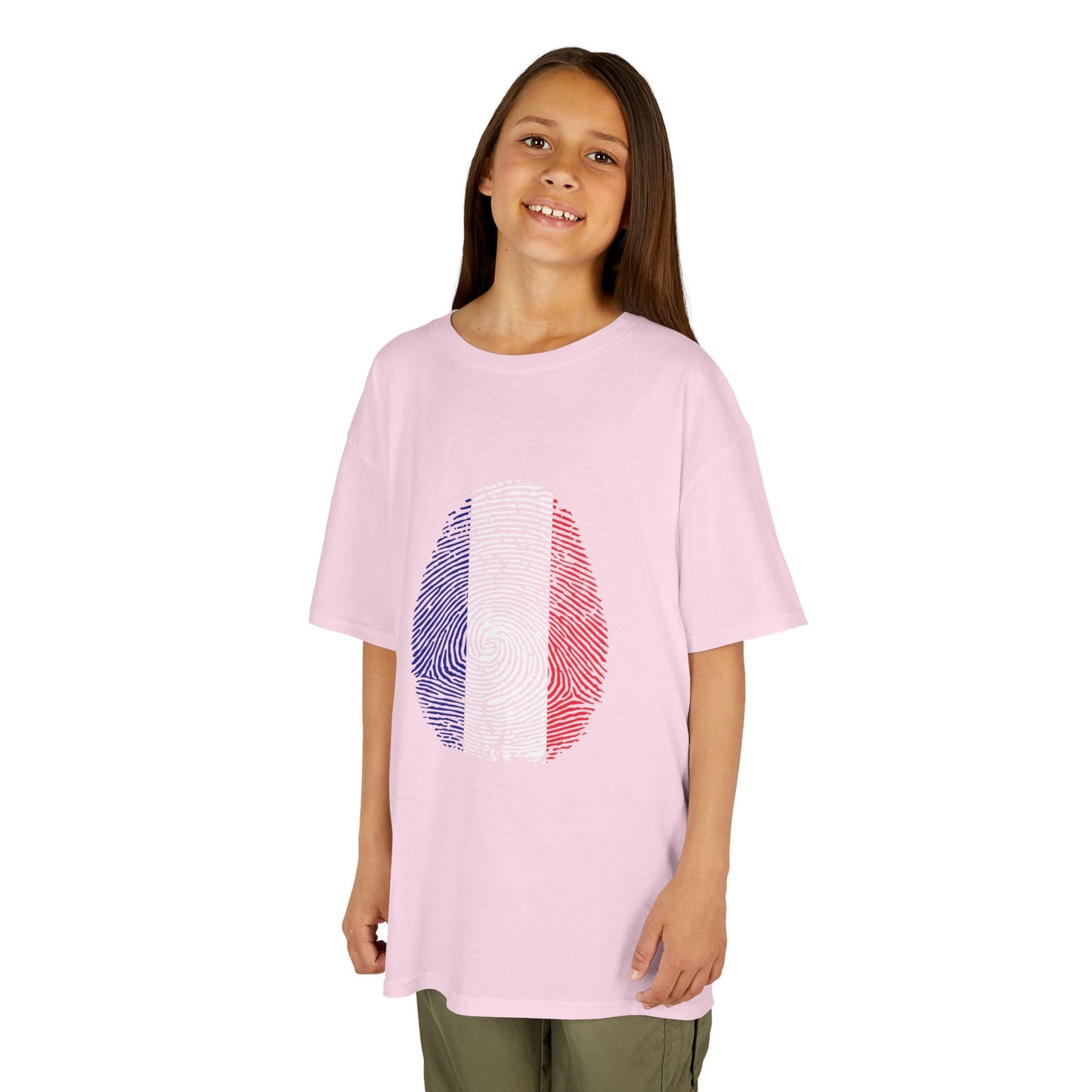 FRANCE Fingerprint flag Soccer World Cup Fan T-Shirt (KIDS - UNISEX)