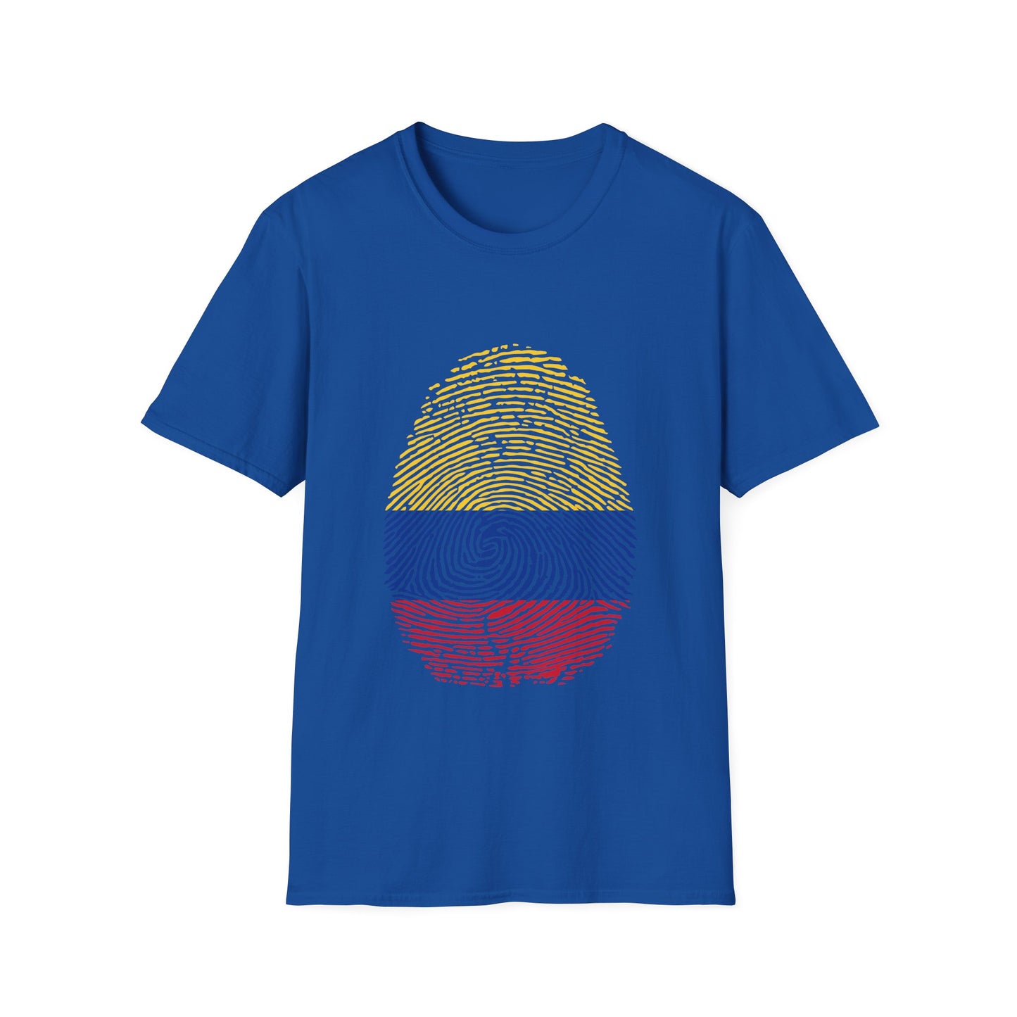 COLOMBIA Fingerprint flag Soccer World Cup Fan T-Shirt (WOMEN)