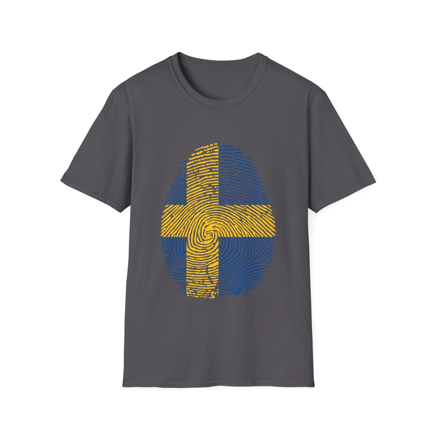 SWEDEN Fingerprint flag Soccer World Cup Fan T-Shirt (WOMEN)