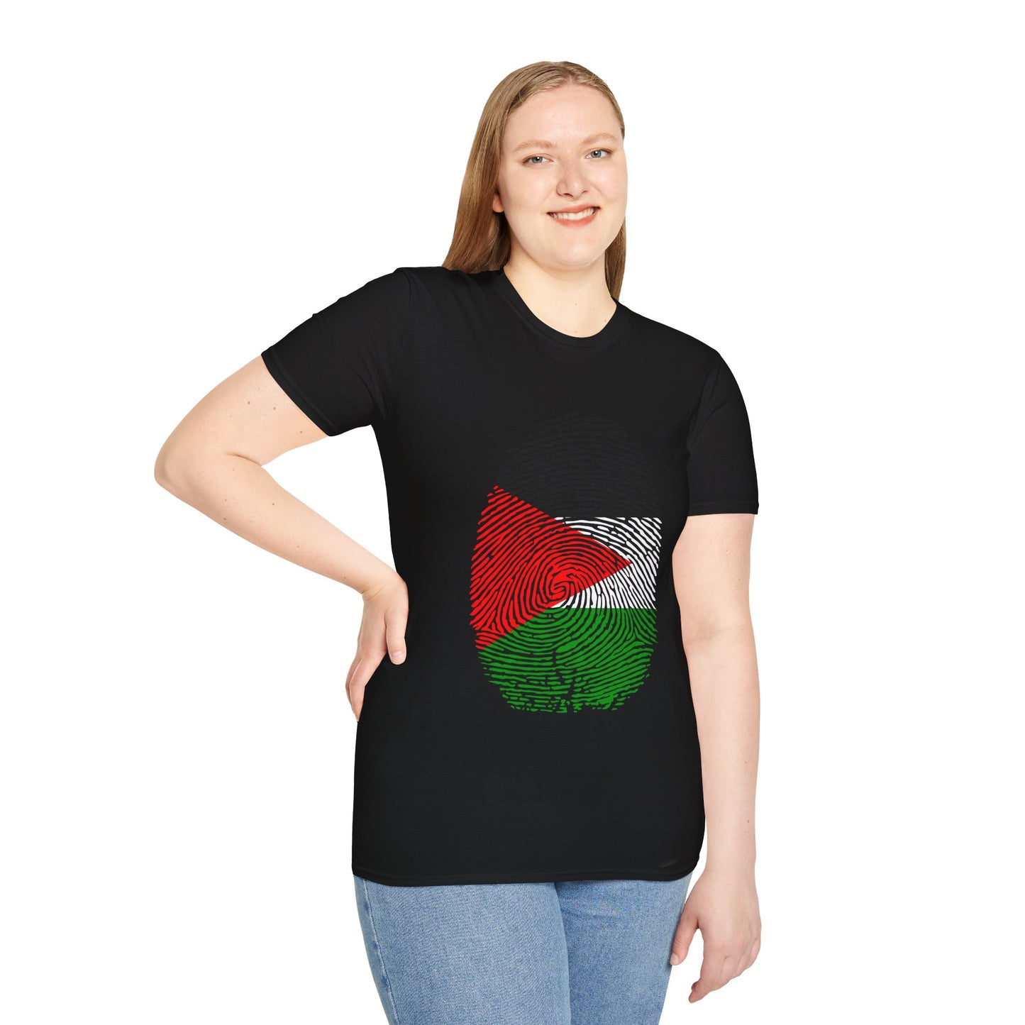 PALESTINE Fingerprint flag Soccer World Cup Fan T-Shirt (WOMEN)