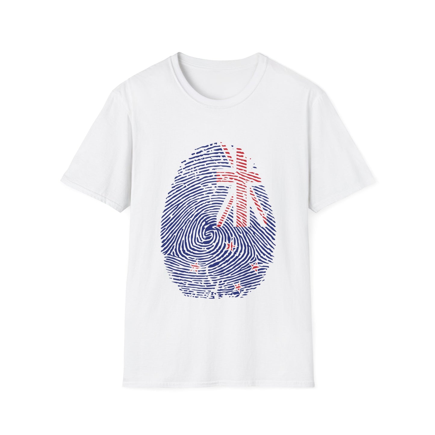 NEW ZEALAND Fingerprint flag Soccer World Cup Fan T-Shirt (WOMEN)