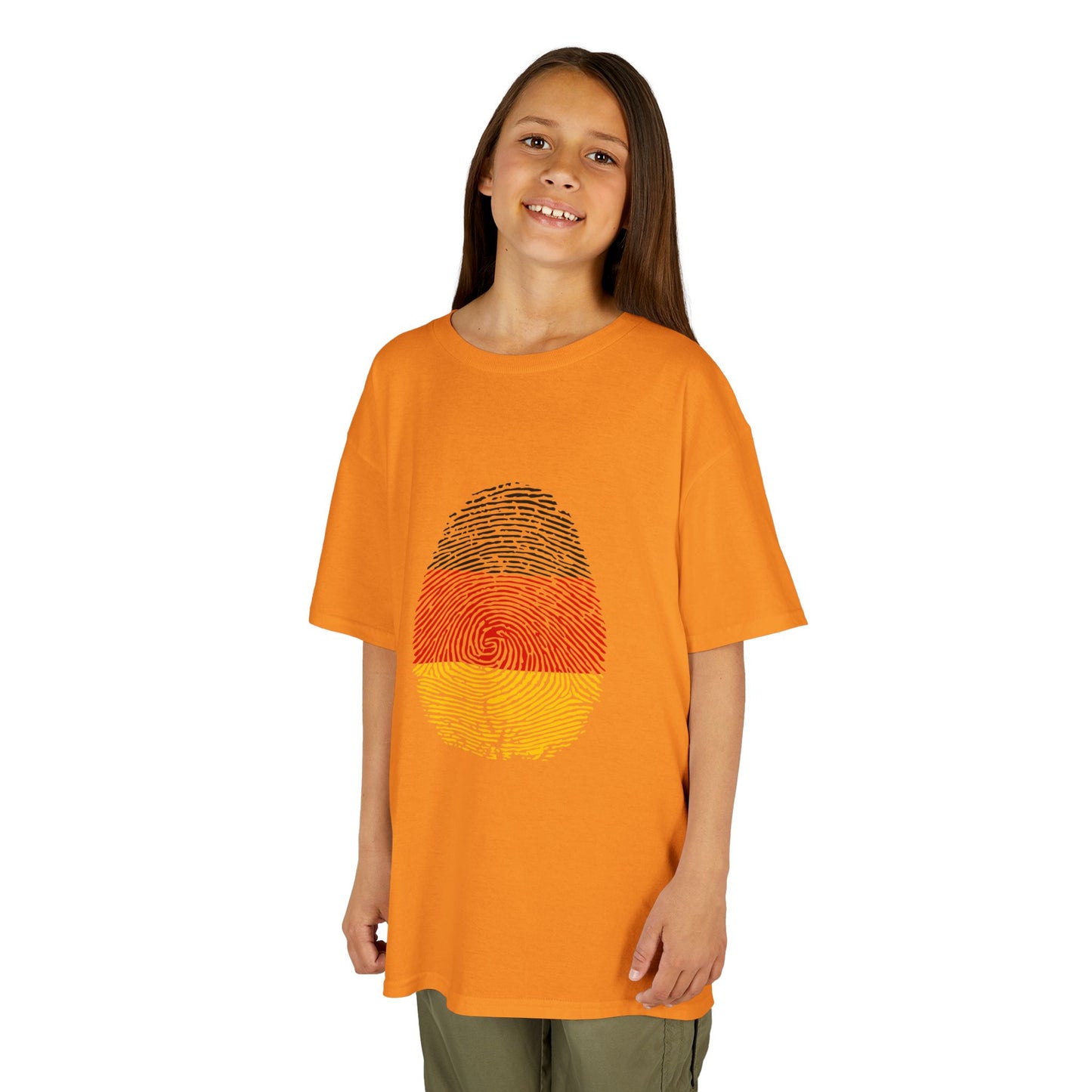 GERMANY Fingerprint flag Soccer World Cup Fan T-Shirt (KIDS - UNISEX)