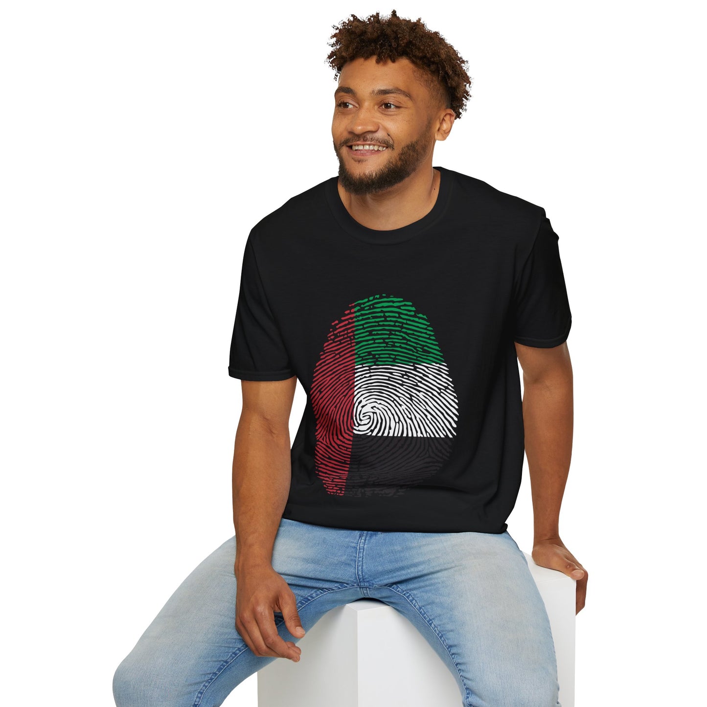 UAE Fingerprint flag Soccer World Cup Fan T-Shirt (MEN)