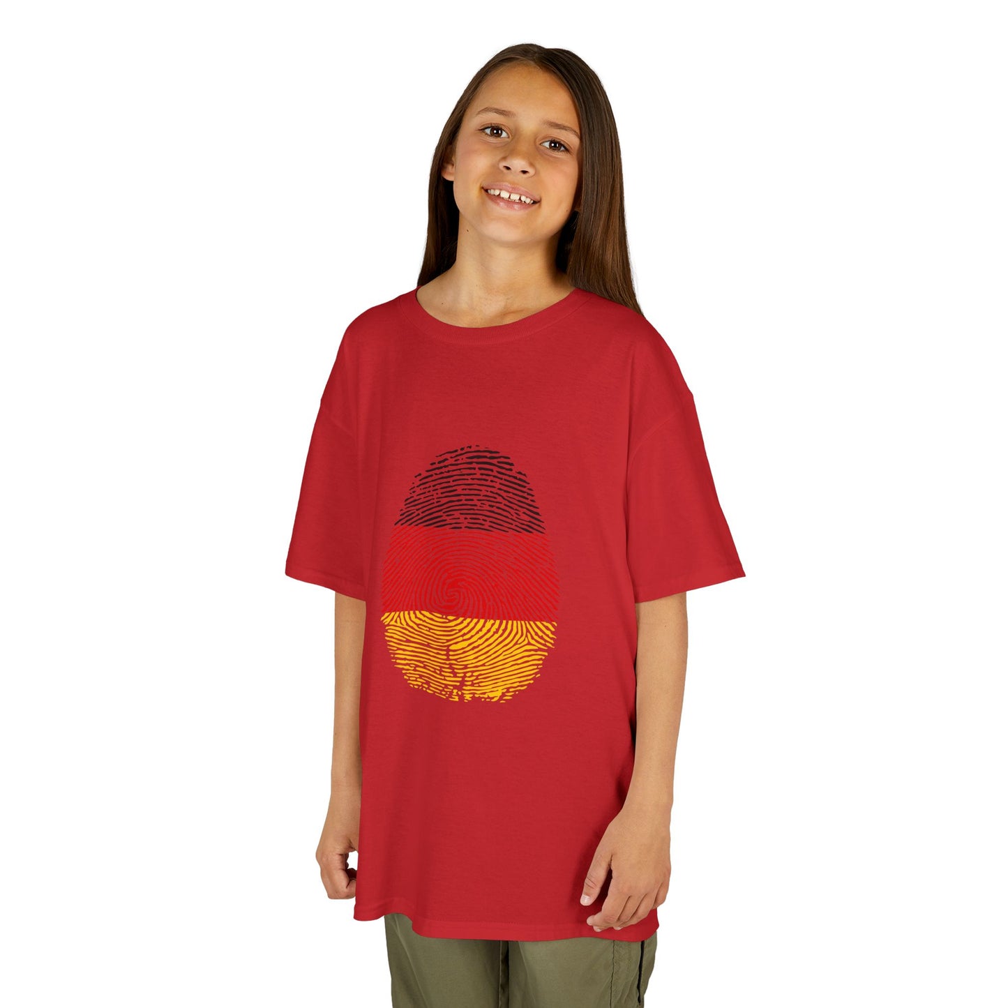 GERMANY Fingerprint flag Soccer World Cup Fan T-Shirt (KIDS - UNISEX)